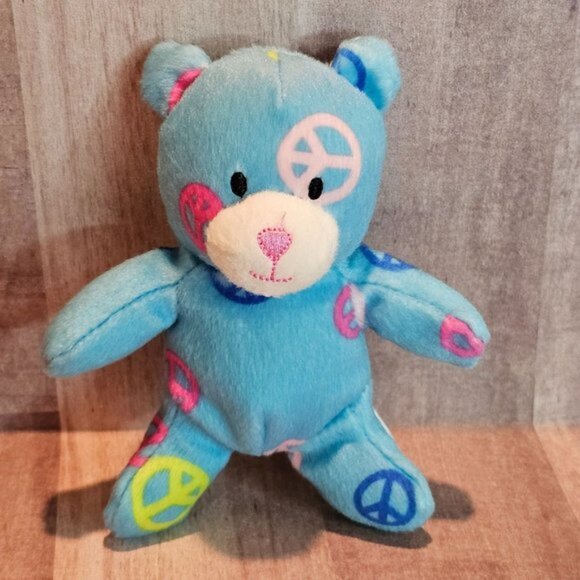 Build A Bear Mini 4 Inch Bears Peace Velvet Cuddly Teddy BAB - Picture 9 of 12